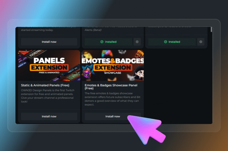 Emotes and Badges Twitch Extension - OWN3D.PRO Streaming Tool