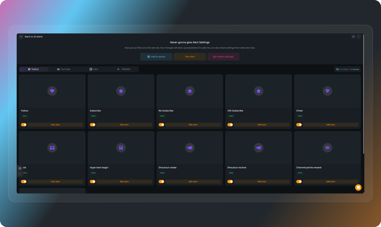 Free Stream Alerts for Twitch, YouTube, Kick | Instant Setup