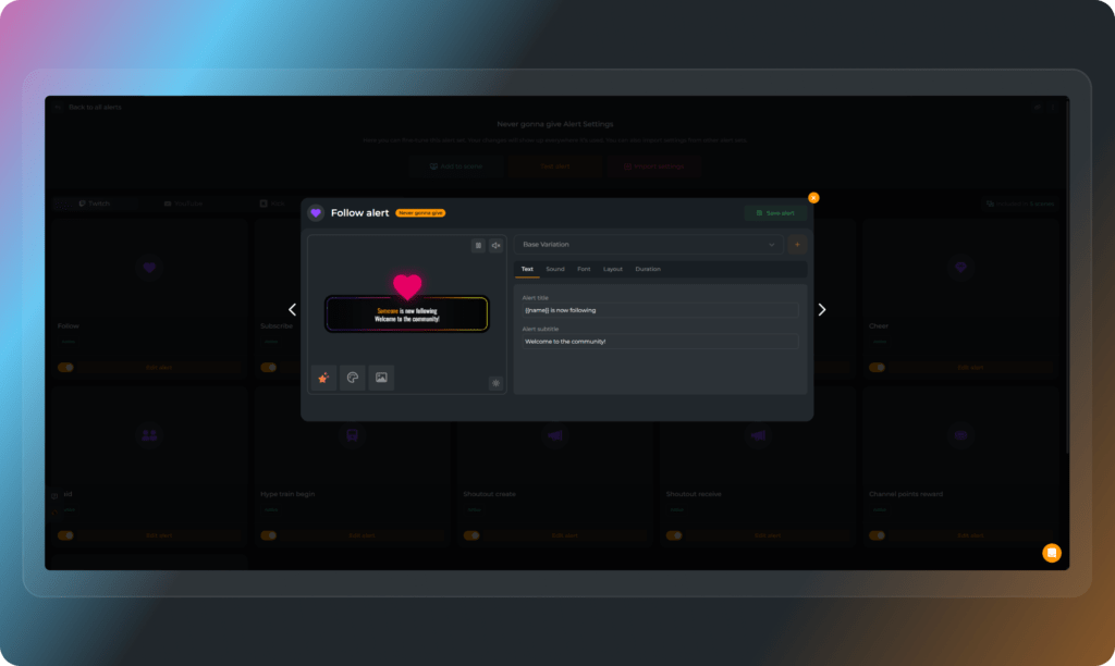 Stream Notifications Free Stream Alerts for Twitch, YouTube, Kick | Instant Setup
